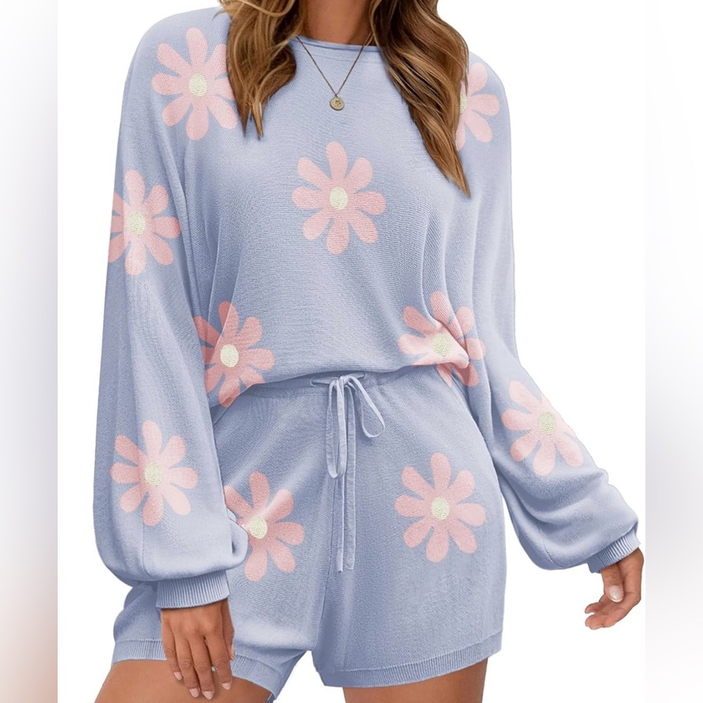 Ekouaer Light Blue Women's set